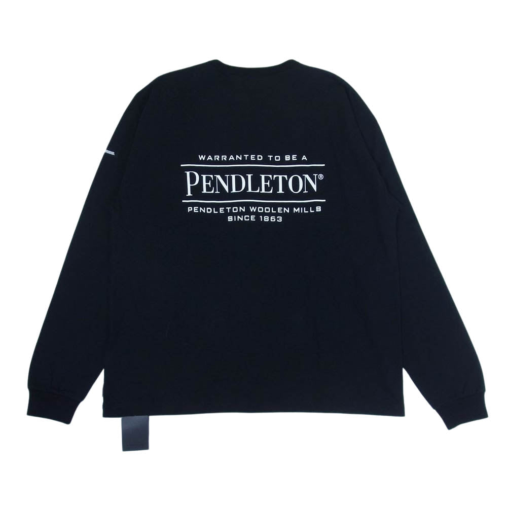NEIGHBORHOOD ネイバーフッド 2221508N-CSM01S PENDLETON .CN LS .CO ペンドルトン クルー ネック ロゴ 長袖 Tシャツ ブラック系 XL【新古品】【未使用】【中古】