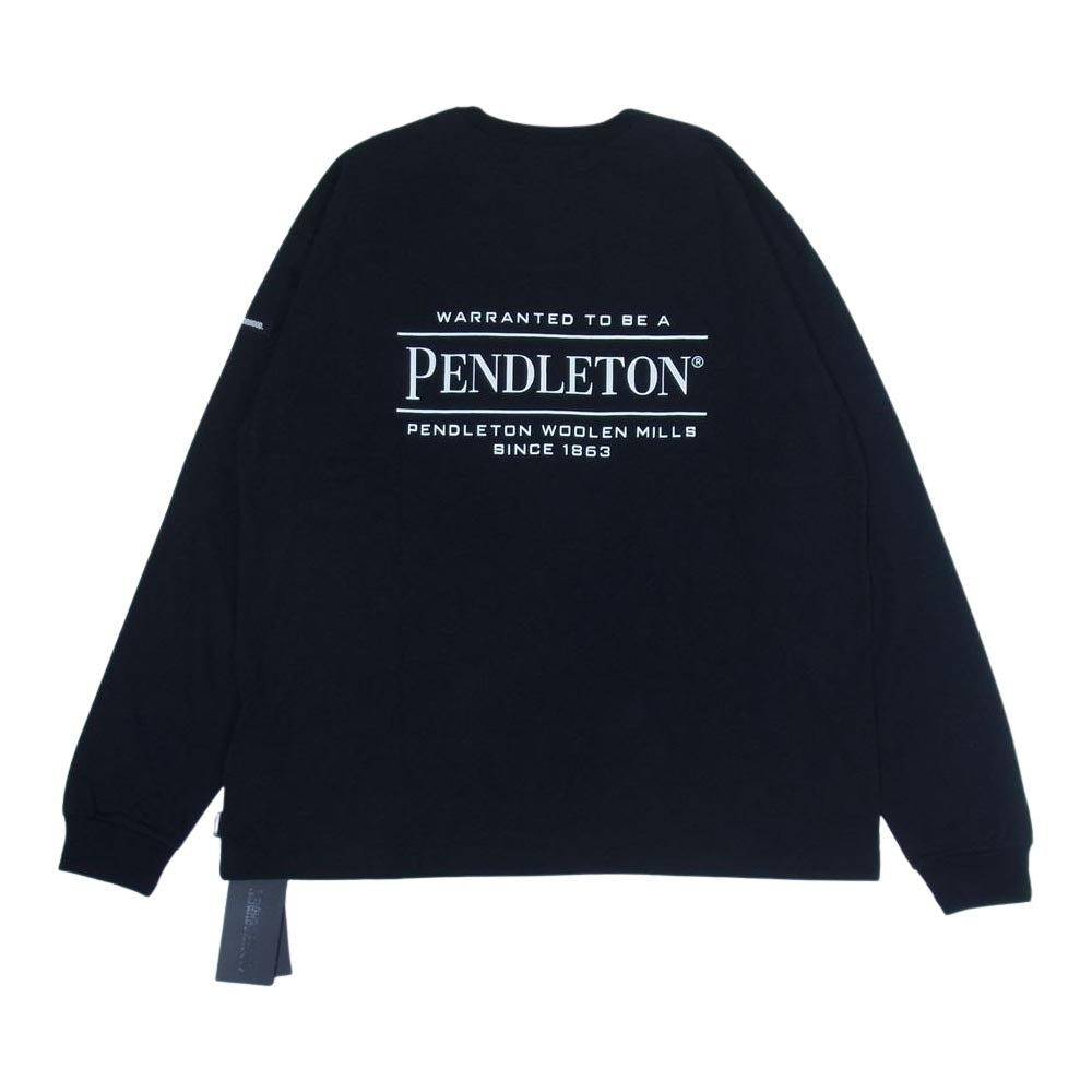 NEIGHBORHOOD ネイバーフッド 2221508N-CSM01S PENDLETON .CN LS .CO ペンドルトン クルー ネック ロゴ 長袖 Tシャツ ブラック系 XL【新古品】【未使用】【中古】