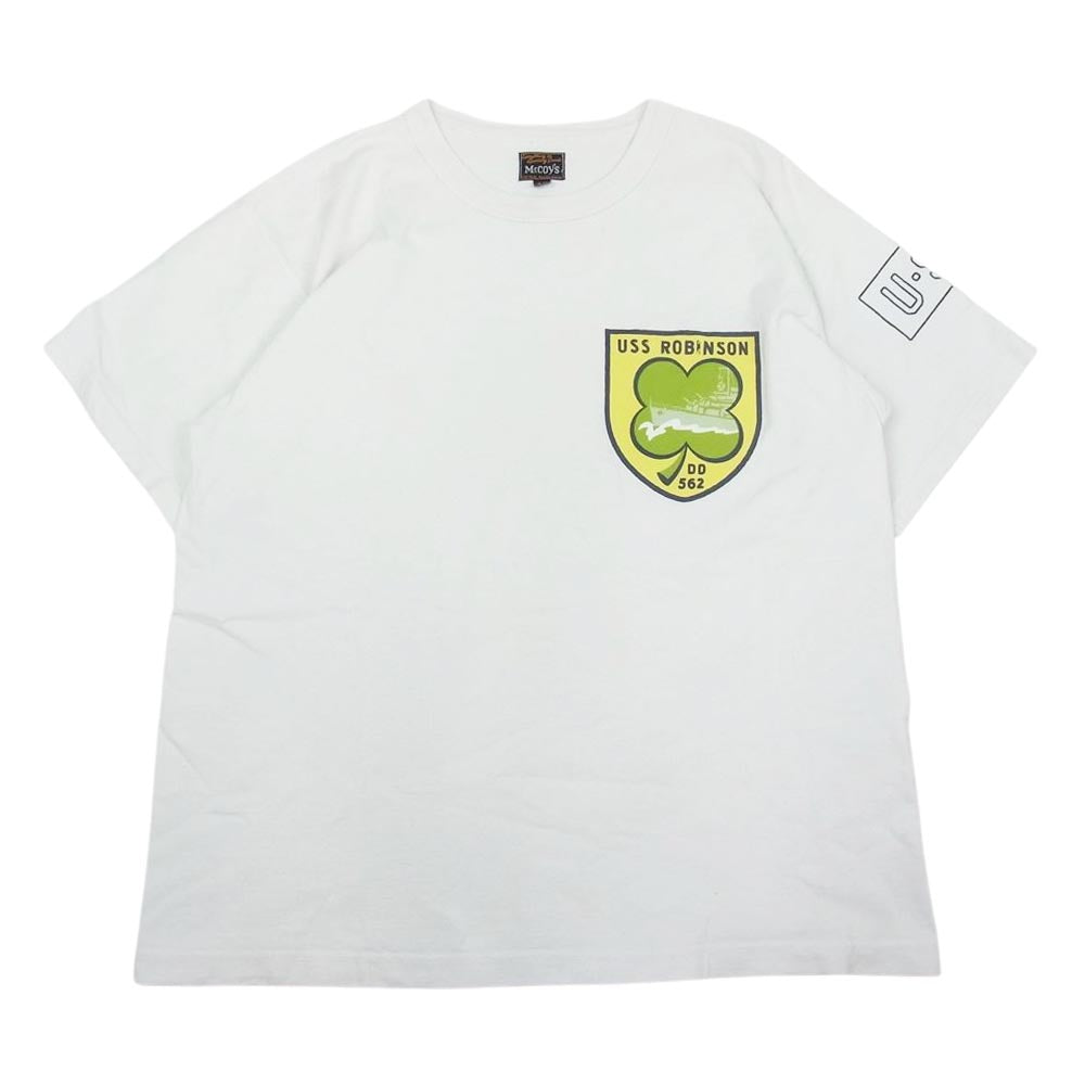 The REAL McCOY'S ザリアルマッコイズ プリント Tシャツ 半袖 ホワイト系 L【中古】