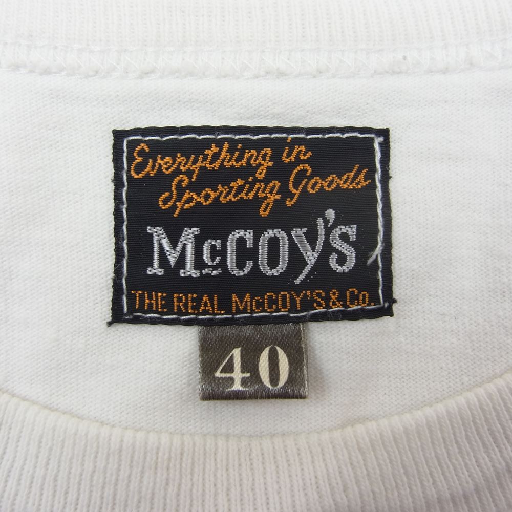 The REAL McCOY'S ザリアルマッコイズ プリント Tシャツ 半袖 ホワイト系 L【中古】