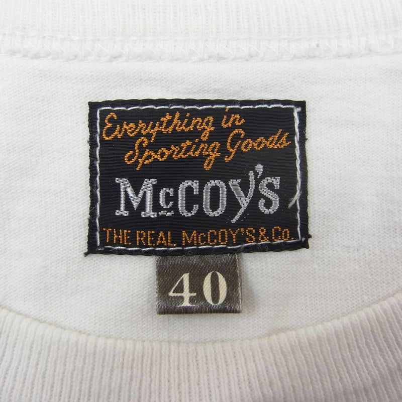 The REAL McCOY'S ザリアルマッコイズ プリント Tシャツ 半袖 ホワイト系 L【中古】