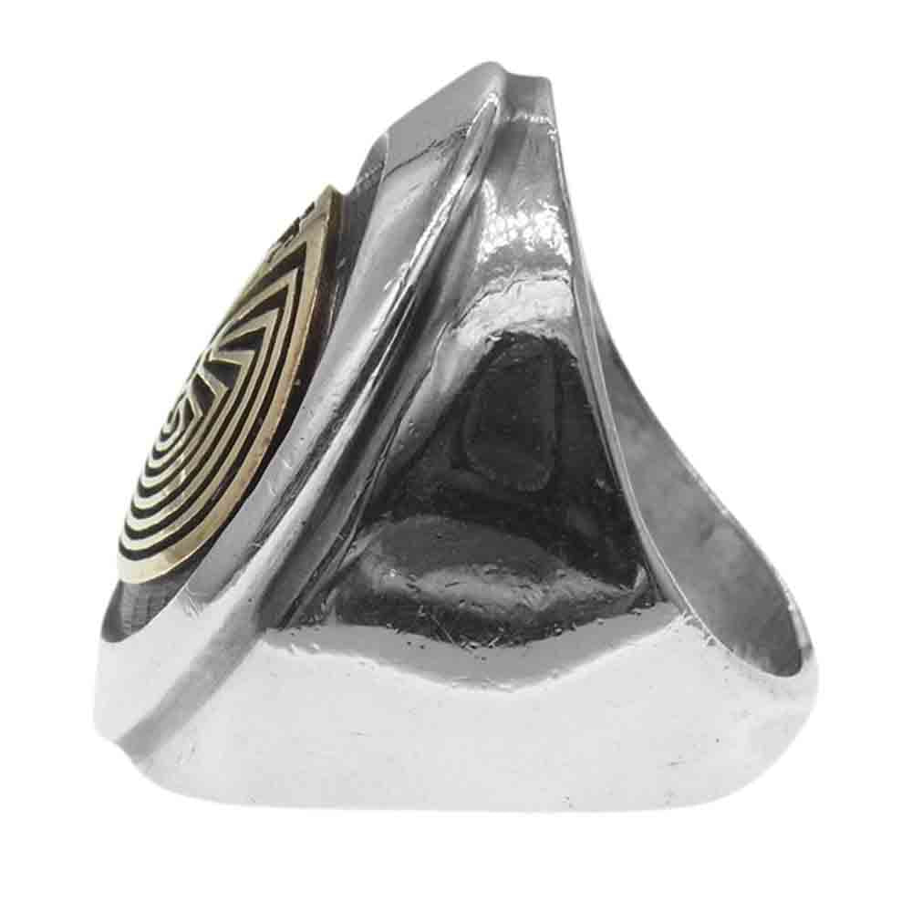 JASON TAKALA ジェイソンタカラ HOPI ホピ族 インディアンジュエリー 14K シルバーコンビ マンインザメイズ リング シルバー系【中古】