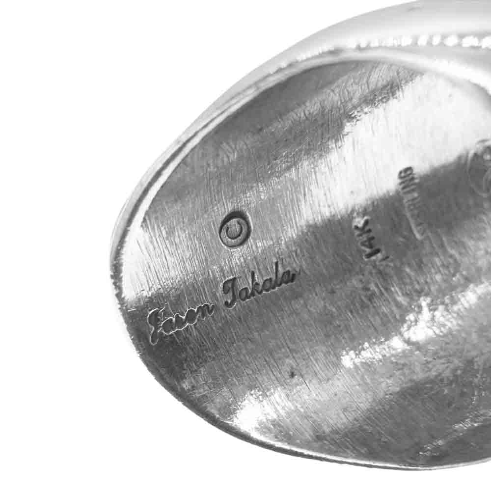 JASON TAKALA ジェイソンタカラ HOPI ホピ族 インディアンジュエリー 14K シルバーコンビ マンインザメイズ リング シルバー系【中古】