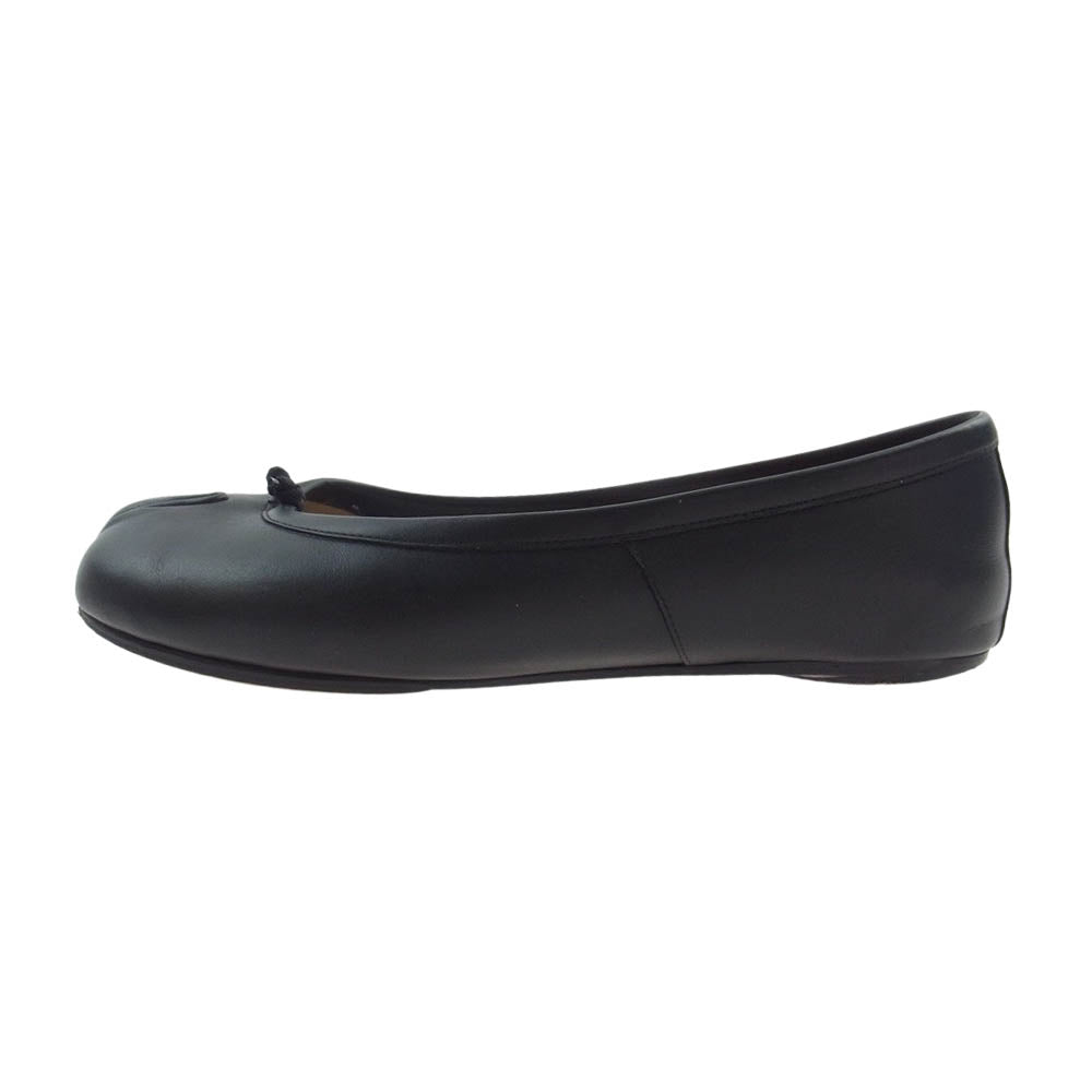 MAISON MARGIELA メゾンマルジェラ TABI 足袋 タビバレエシューズ レザー ブラック ブラック系 35【中古】