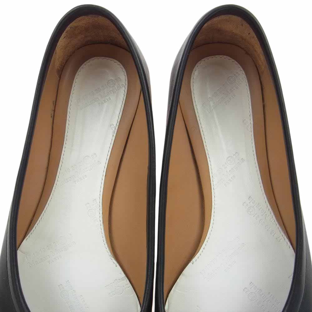 MAISON MARGIELA メゾンマルジェラ TABI 足袋 タビバレエシューズ レザー ブラック ブラック系 35【中古】