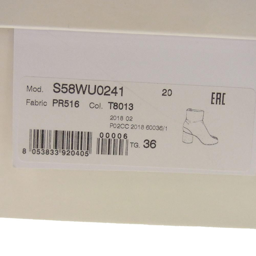 MAISON MARGIELA メゾンマルジェラ S58WU0241 TABI 足袋 タビヒールブーツ レザー ブラック ブラック系 36【中古】