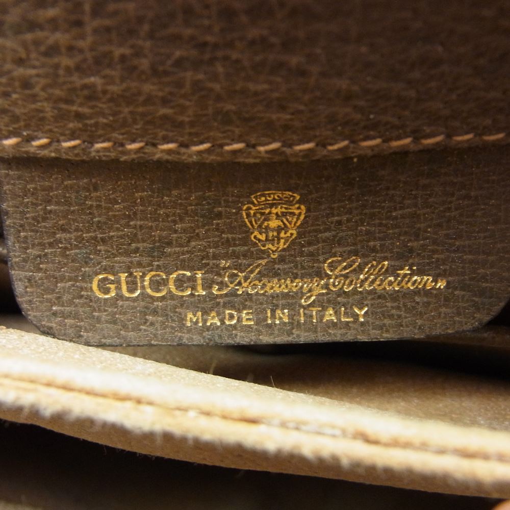 GUCCI グッチ 10 02 037 オールドグッチ シェリーライン ショルダー バッグ ライトブラウン系【中古】