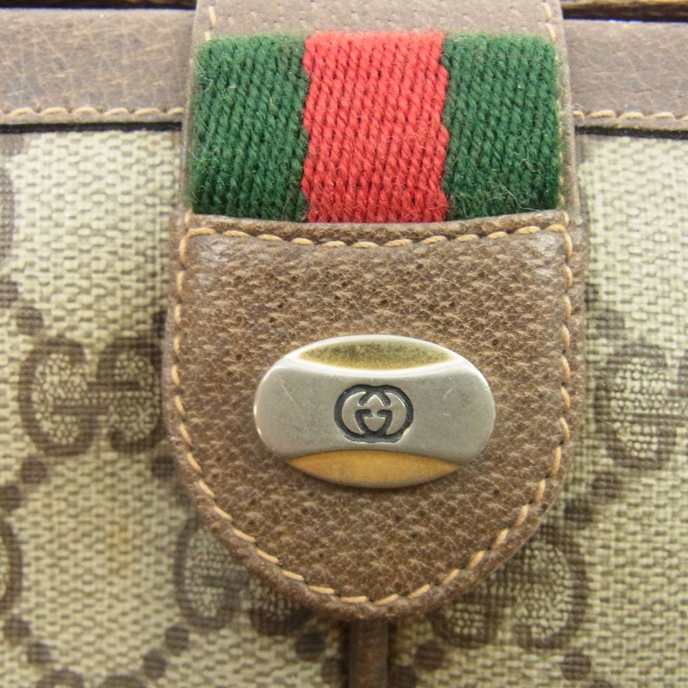 GUCCI グッチ 10 02 037 オールドグッチ シェリーライン ショルダー バッグ ライトブラウン系【中古】