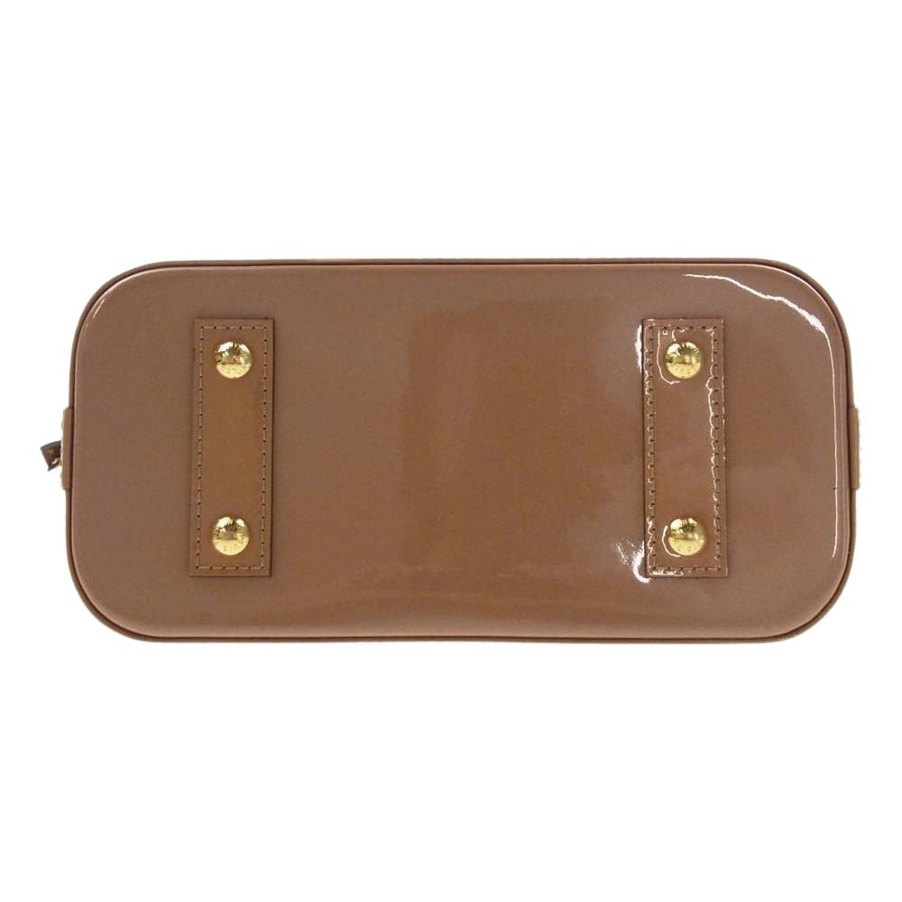 LOUIS VUITTON ルイ・ヴィトン M91585  モノグラム ヴェルニ アルマ BB ハンド ショルダー バッグ ベージュ系【中古】