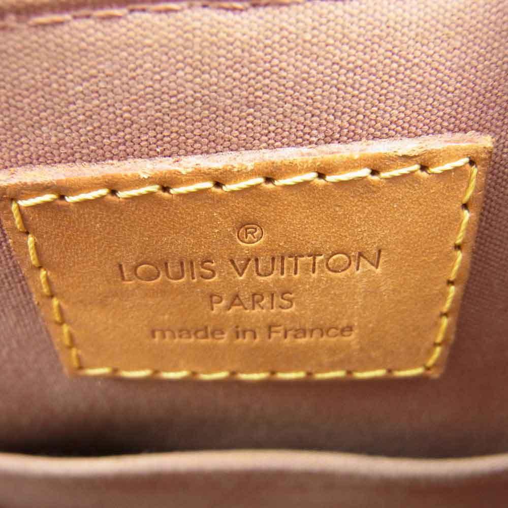 LOUIS VUITTON ルイ・ヴィトン M91585  モノグラム ヴェルニ アルマ BB ハンド ショルダー バッグ ベージュ系【中古】