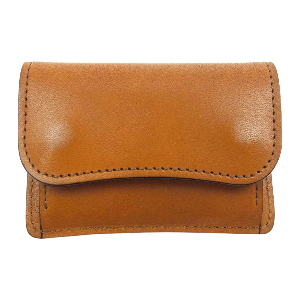 WILDSWANS ワイルドスワンズ TONGUE フルグレインブライドルレザー コンパクトウォレット ミニ財布 ロンドンカラー ライトブラウン系【美品】【中古】