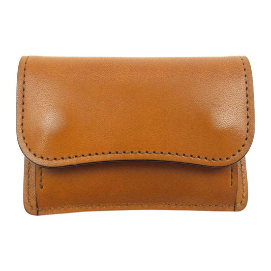 WILDSWANS ワイルドスワンズ TONGUE フルグレインブライドルレザー コンパクトウォレット ミニ財布 ロンドンカラー ライトブラウン系【美品】【中古】