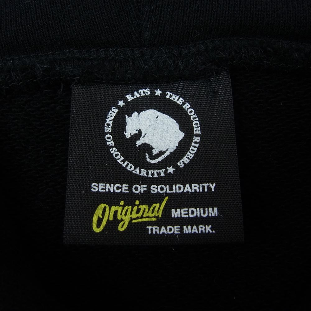 RATS ラッツ 21SS 21'RTC-0203A ZIP HOODIE TYPE-A ジップアップ スウェット パーカー ブラック系 M【中古】