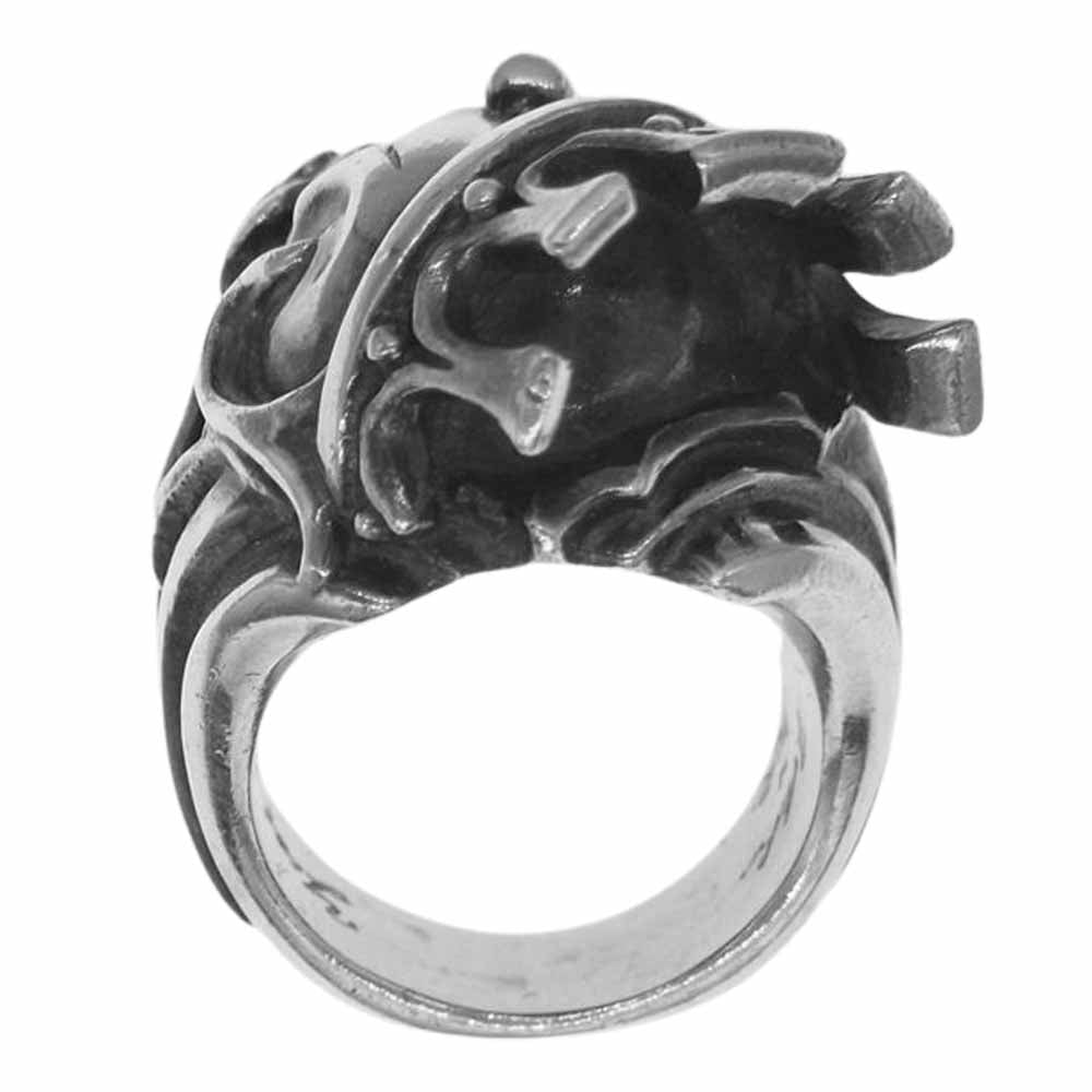 エフエーエル アナーキー スマイル スカル シルバー リング シルバー系 9号【中古】