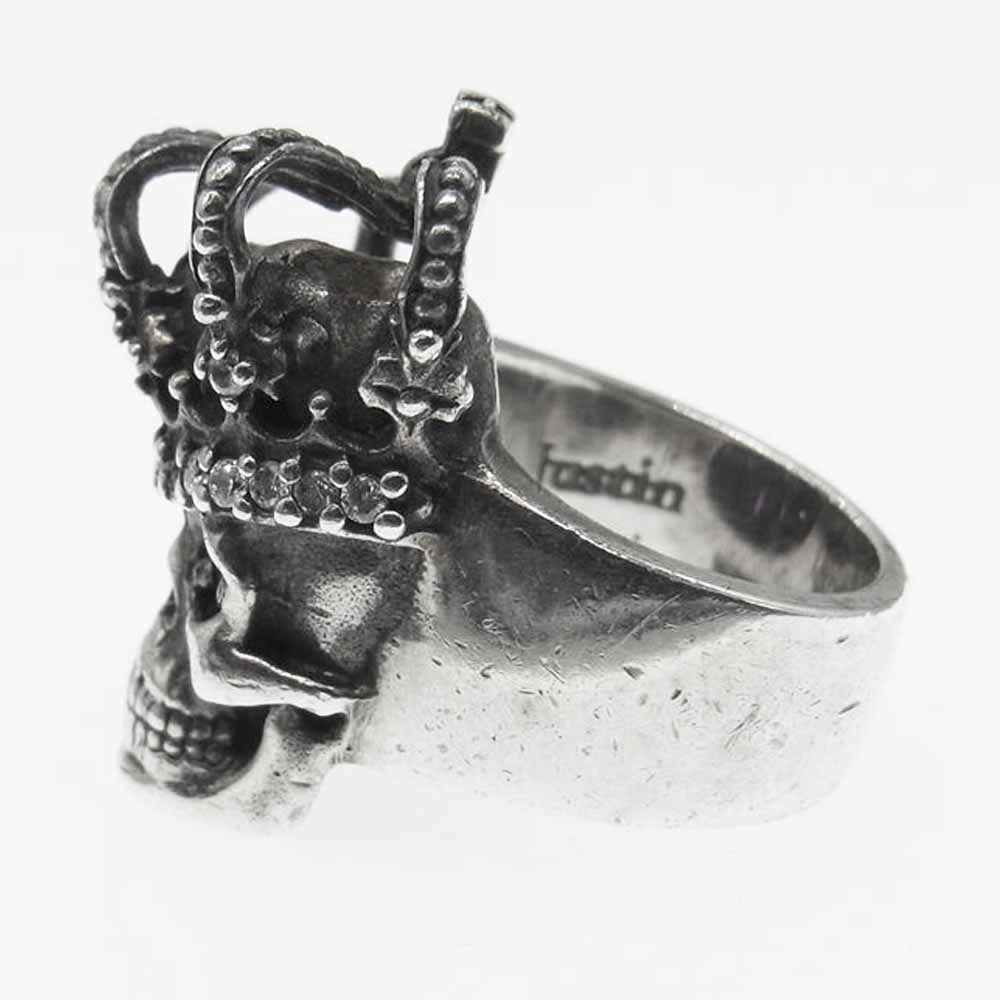 Justin Davis ジャスティンデイビス SRJ155 ESSENTIAL SKULL シルバー リング ルビー エッセンシャル スカル シルバー系 9号【中古】