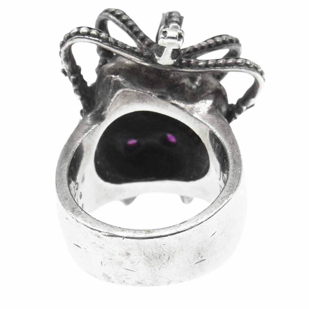Justin Davis ジャスティンデイビス SRJ155 ESSENTIAL SKULL シルバー リング ルビー エッセンシャル スカル シルバー系 9号【中古】