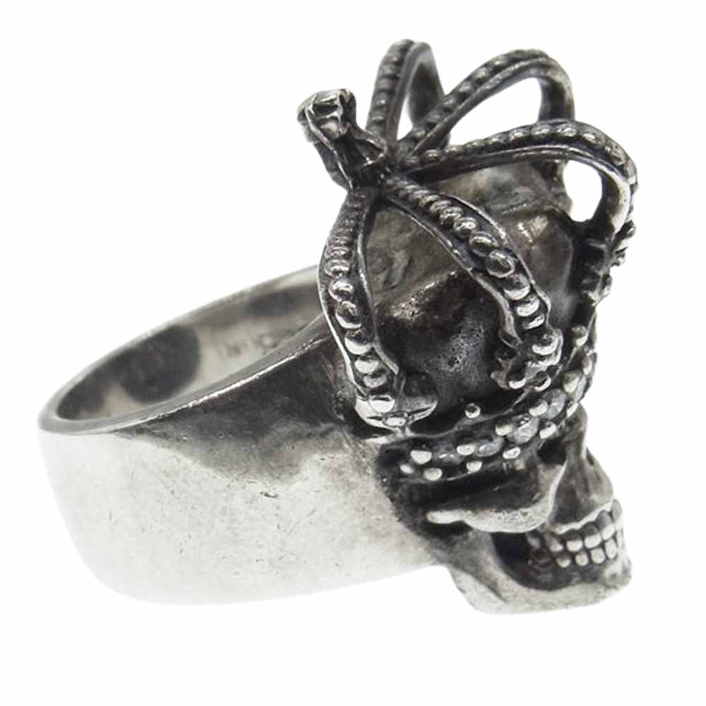 Justin Davis ジャスティンデイビス SRJ155 ESSENTIAL SKULL シルバー リング ルビー エッセンシャル スカル シルバー系 9号【中古】