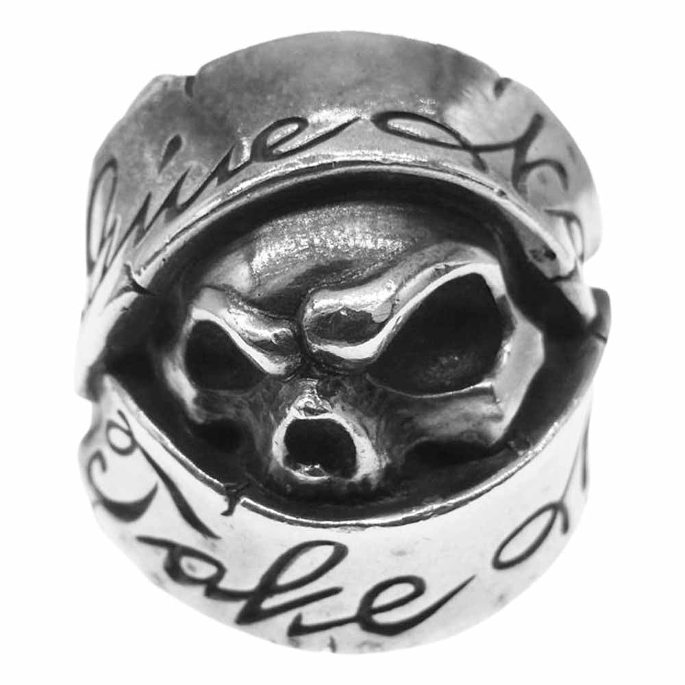 RAT RACE ラットレース Give No Take No Skull Ring シルバー ギブノーテイクノー スカル リング シルバー系 9号～10号【中古】