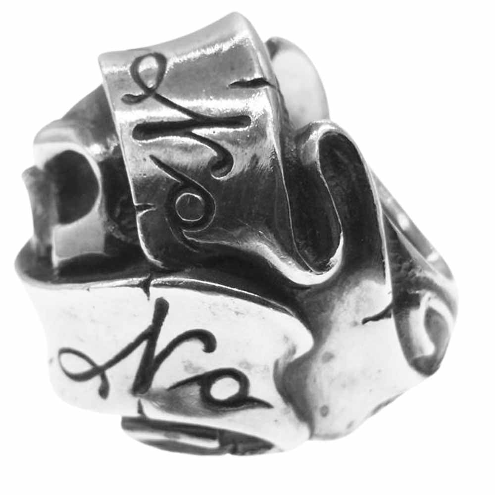 RAT RACE ラットレース Give No Take No Skull Ring シルバー ギブノーテイクノー スカル リング シルバー系 9号～10号【中古】
