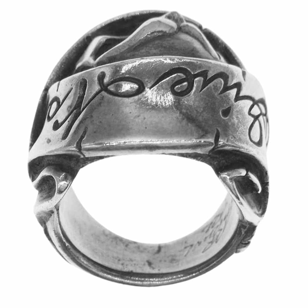 RAT RACE ラットレース Give No Take No Skull Ring シルバー ギブノーテイクノー スカル リング シルバー系 9号～10号【中古】