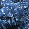 Barbour バブアー × White Mountaineering ホワイトマウンテニアリング FIBRE DOWN JACKET WAVE ウェーブ 波 プリント フィーブル ダウン ジャケット ブルー系 S【中古】