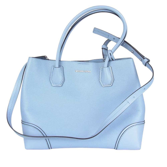 Michael Kors マイケルコース Mercer Gallery マーサーギャラリー 2Way ハンド トート ショルダー バッグ ブルー系【中古】