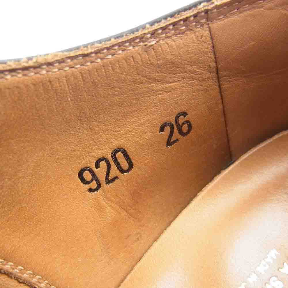SCOTCH GRAIN スコッチグレイン 920 オデッサⅡ 内羽根 パンチドキャップトゥ メダリオン セミブローグ シューズ ブラック系 26【中古】