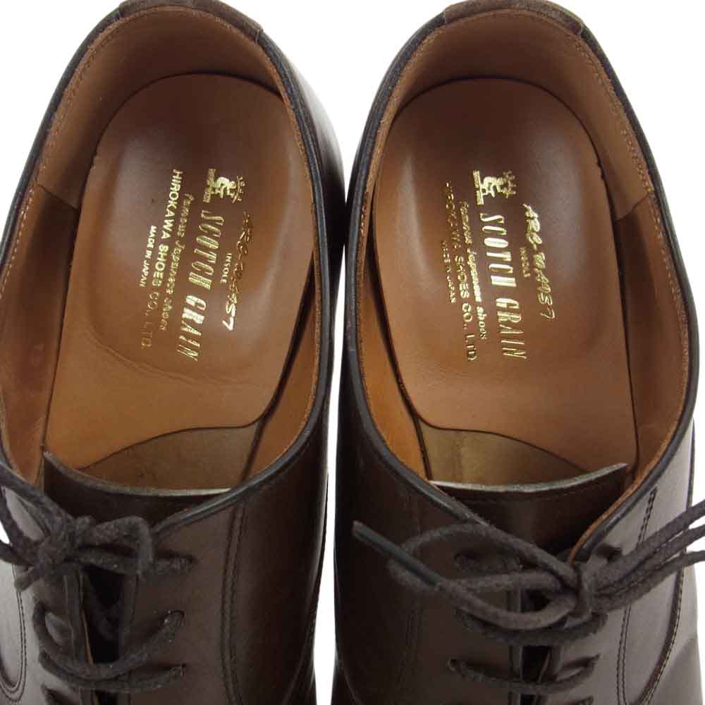SCOTCH GRAIN スコッチグレイン 937 内羽根 ストレートチップ シューズ ブラウン系 26 1/2【中古】