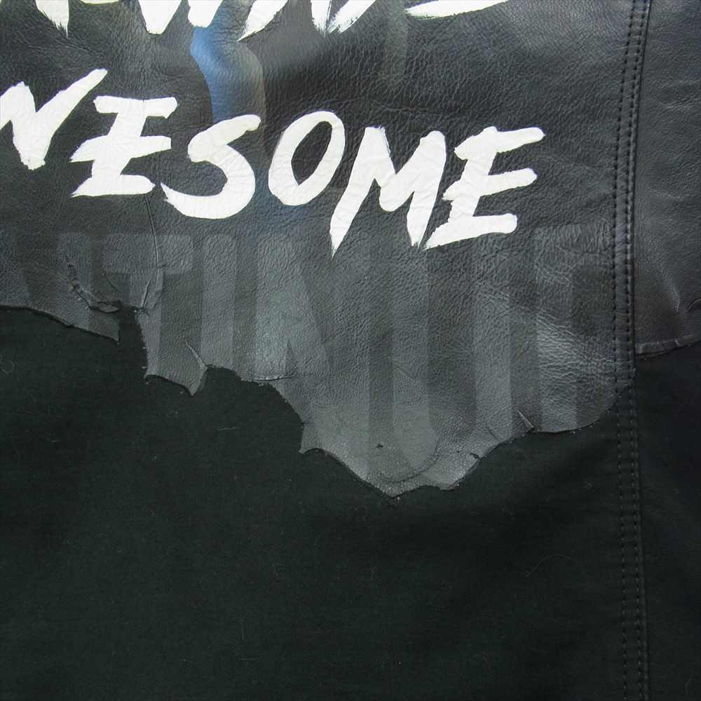 ダブレット 16SS01BL22-1 ディアスキン コットン ボンディング ペイント ダブル ライダース ジャケット ブラック系 マルチカラー系 M【中古】