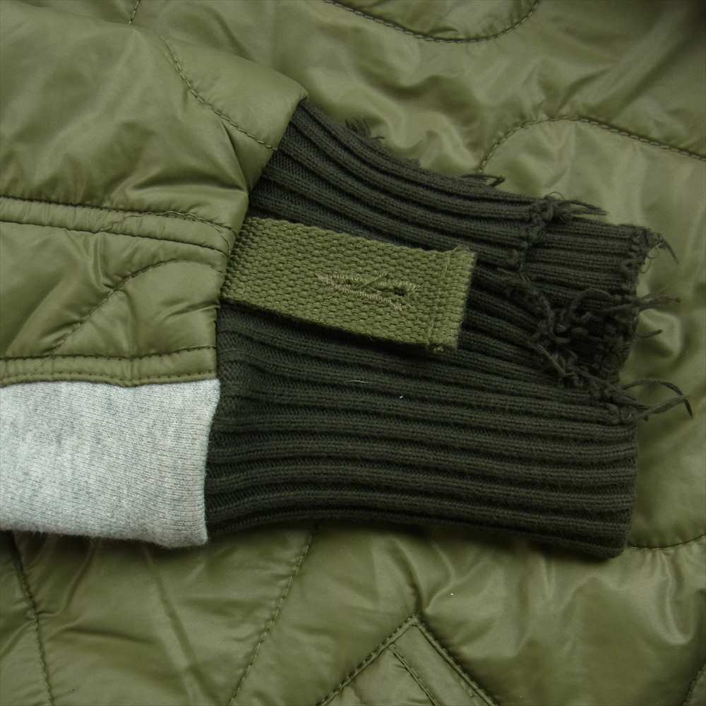 グレッグローレン ARMY LINER PUFFY KIMONO 再構築 アーミー ライナー デニム スウェット パフィ 着物 羽織 ジャケット モスグリーン系 ブルー系 M【中古】
