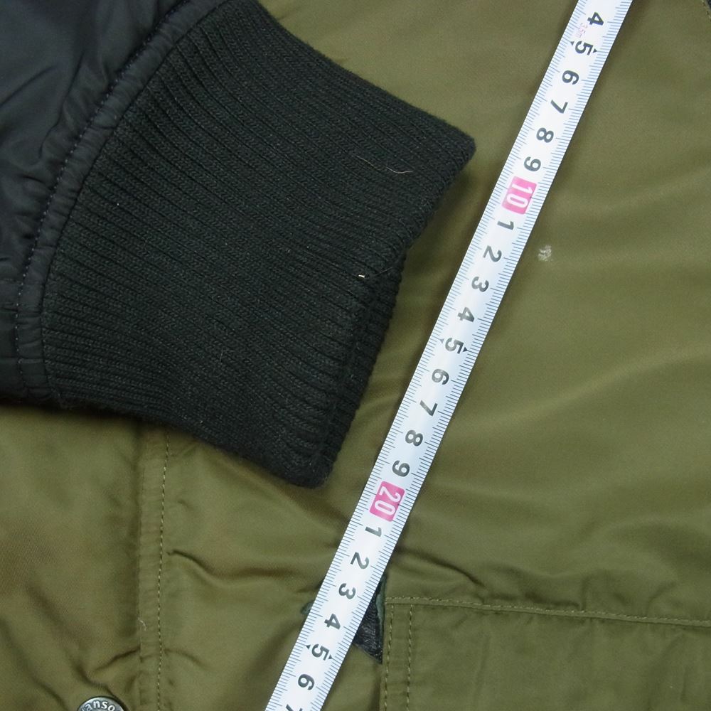 VANSON バンソン N-3B ワッペン ロゴ刺繍 ファーフード フライト ジャケット 中国製 カーキ系 ブラック系 XL【中古】