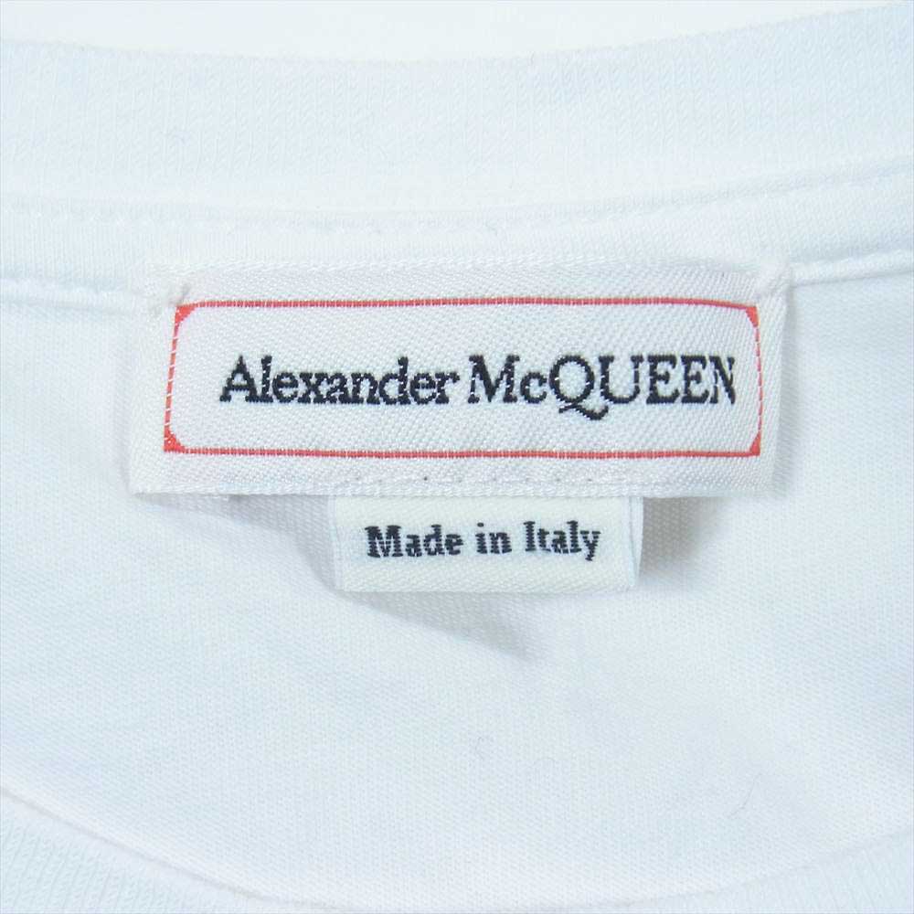 Alexander McQueen アレキサンダーマックイーン 50018 ケリングジャパンタグ GRAFFITI グラフィティ ペイント ロゴプリント クルーネック 半袖 Tシャツ ホワイト系 40【中古】