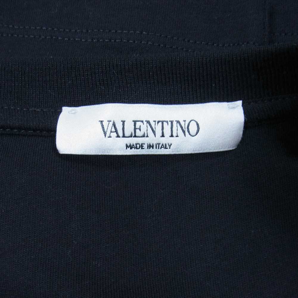 VALENTINO ヴァレンティノ UV3MG10V3LE イタリア製 VLTN ロゴプリント クルーネック 半袖 Tシャツ ブラック系 XS【極上美品】【中古】