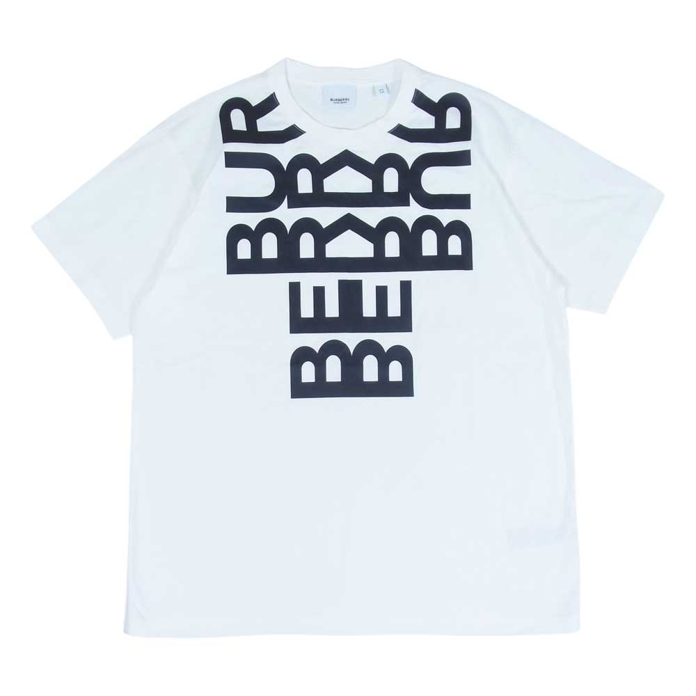 BURBERRY バーバリー 22SS 8052213 ロゴプリント クルーネック 半袖 Tシャツ ホワイト系 XS【中古】