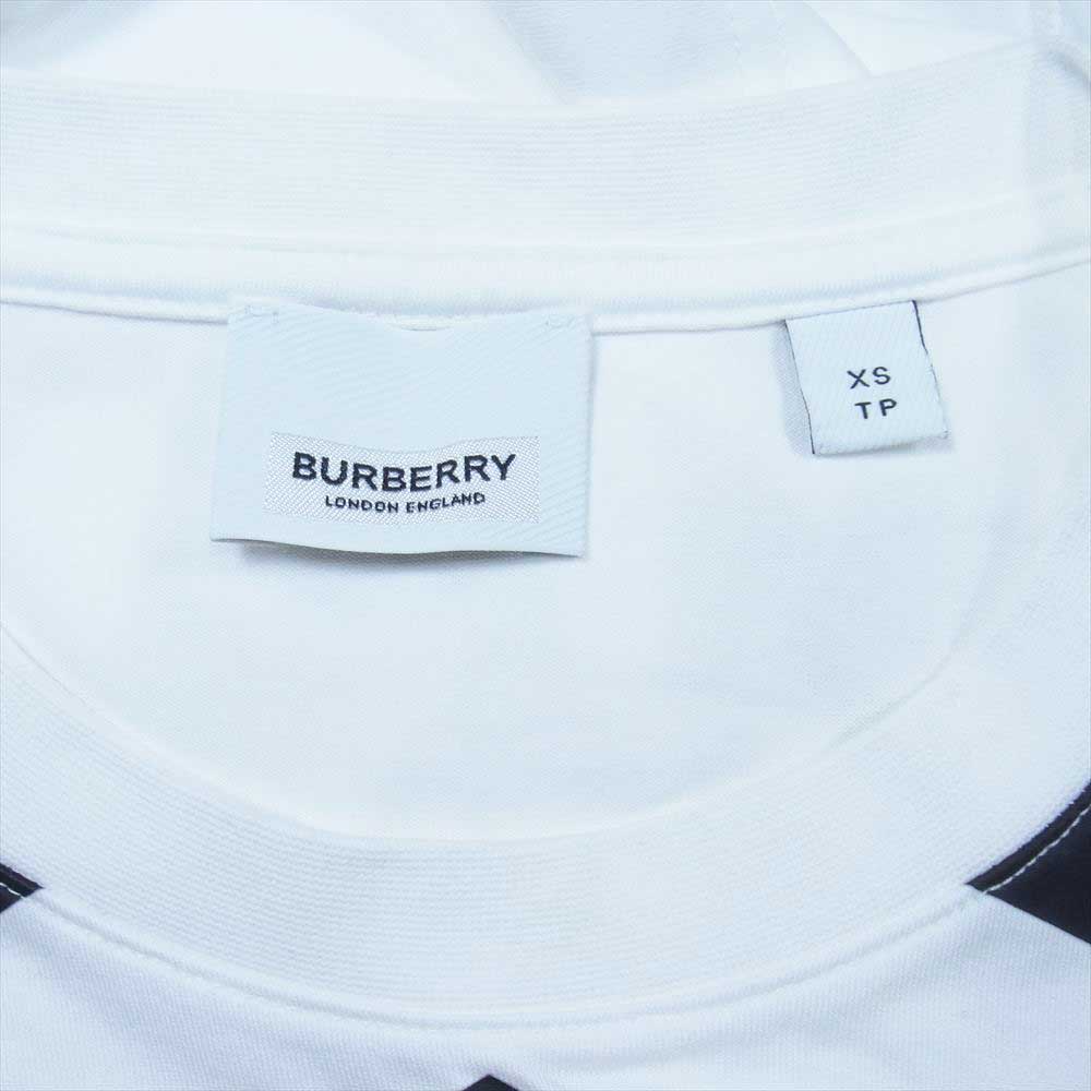 BURBERRY バーバリー 22SS 8052213 ロゴプリント クルーネック 半袖 Tシャツ ホワイト系 XS【中古】