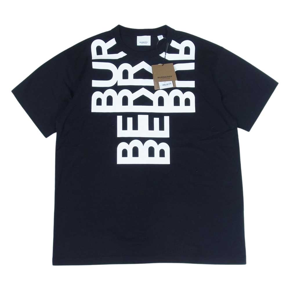 BURBERRY バーバリー 22SS 8052210 ロゴプリント クルーネック 半袖 Tシャツ ブラック系 XS【極上美品】【中古】