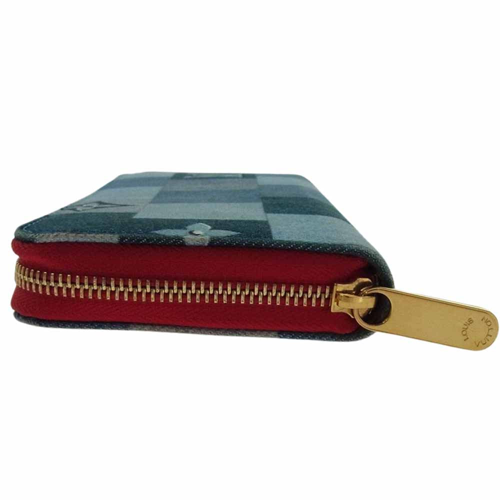 LOUIS VUITTON ルイ・ヴィトン M44938 モノグラム デニム スクエア パッチワーク ジッピー ウォレット 長財布 インディゴブルー系【中古】