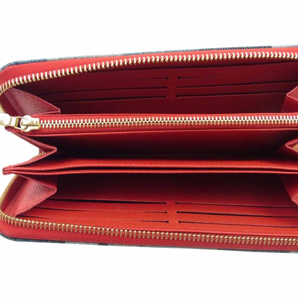 LOUIS VUITTON ルイ・ヴィトン M44938 モノグラム デニム スクエア パッチワーク ジッピー ウォレット 長財布 インディゴブルー系【中古】