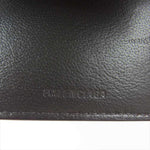 BALENCIAGA バレンシアガ 601350 1309 U 5840 Cash Mini Wallet クロコ型押し キャッシュ ミニ ウォレット 三つ折り 財布 ブラック系【中古】