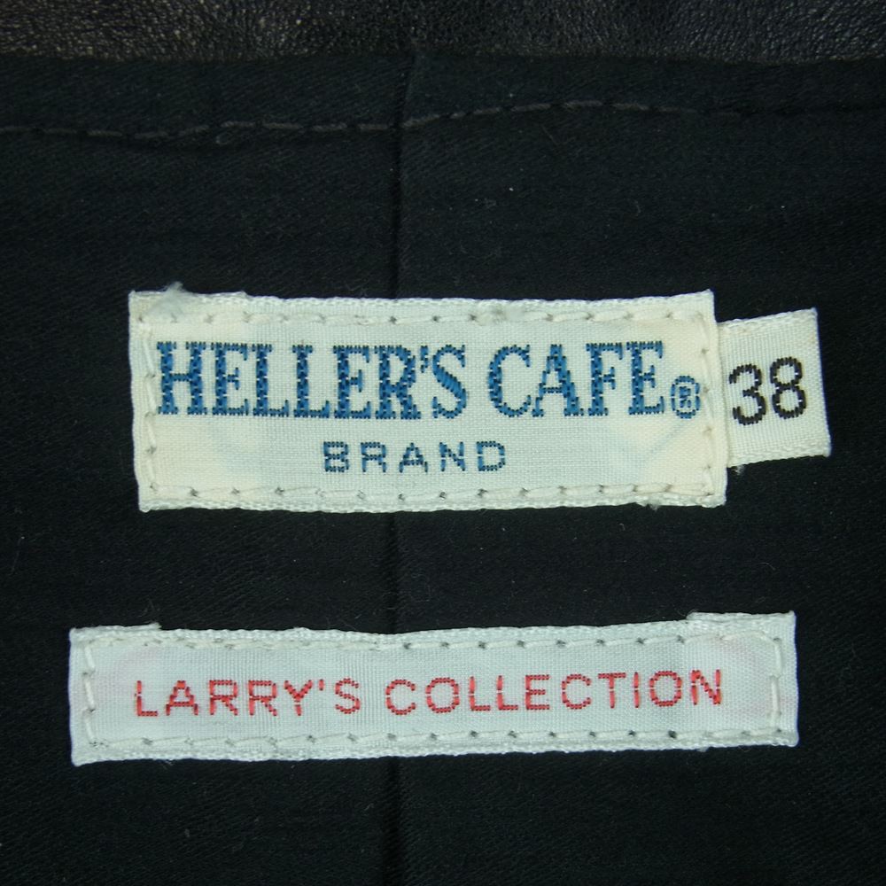 WAREHOUSE ウエアハウス HELLER'S CAFE ヘラーズカフェ 1930s ショート ホースハイド スポーツ レザー ジャケット ブラック系 38【中古】