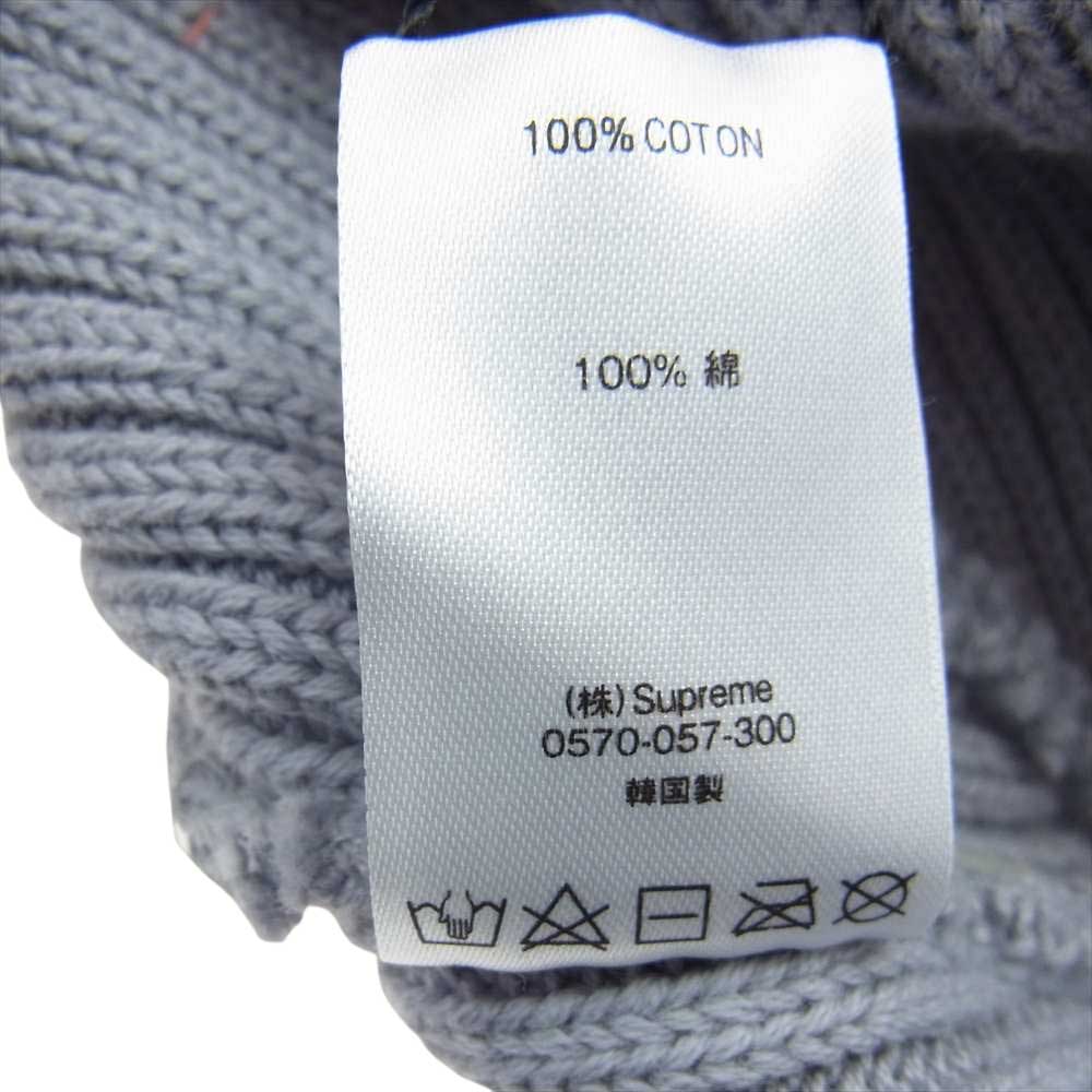 Supreme シュプリーム 18SS Overdyed Ribbed Small Box Logo Beanie Cap オーバーダイドリブ スモール ボックスロゴ ビーニー ニット キャップ グレー系【美品】【中古】