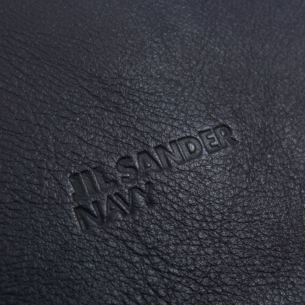JIL SANDER ジルサンダー NAVY ネイビー レザー トート バッグ ネイビー系【中古】