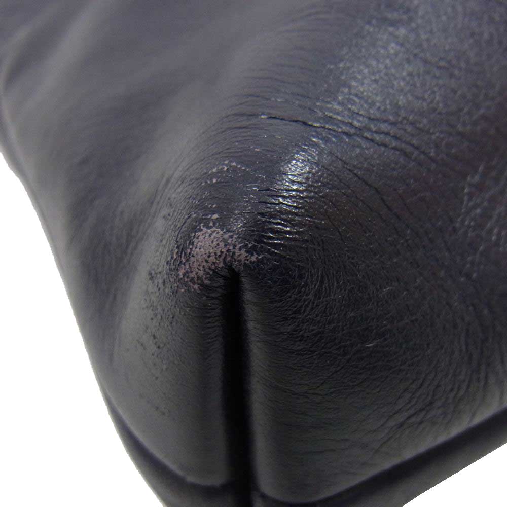 JIL SANDER ジルサンダー NAVY ネイビー レザー トート バッグ ネイビー系【中古】