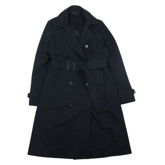 theory セオリー 01-3109602 ベルテッド トレンチ コート ブラック系 M【中古】