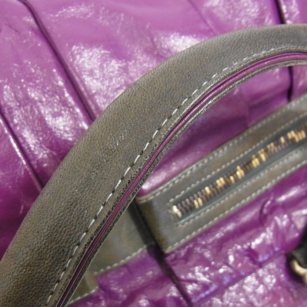 SEE BY CHLOE シーバイクロエ パテントレザー 2WAY デイトリッパー ショルダー トートバッグ パープル パープル系【中古】