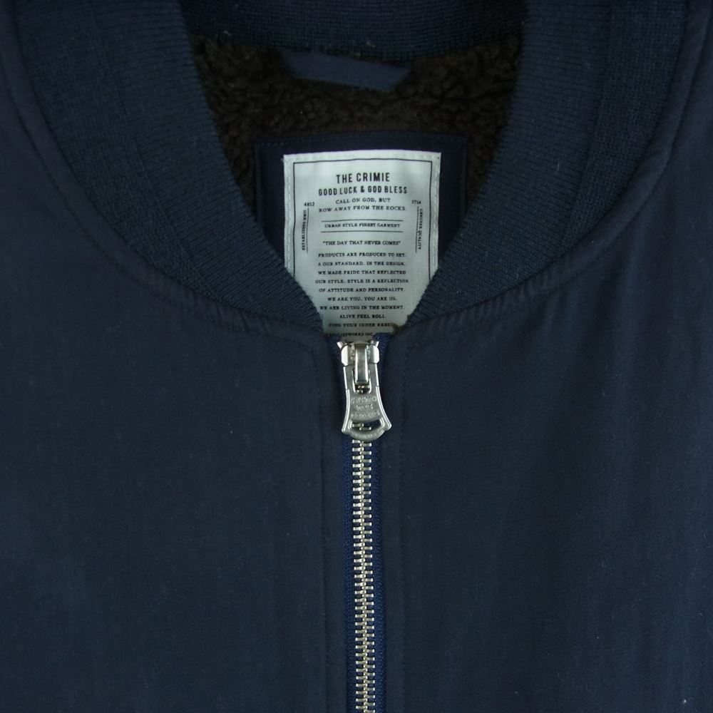 CRIMIE クライミー CR-02L5-JK34 MILITARY BOA VEST ミリタリー ボア ベスト 中国製 ダークネイビー系 XL【中古】