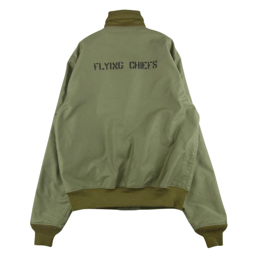 The REAL McCOY'S ザリアルマッコイズ MJ14011 37J1B FLYING CHIEFS タンカース フライング ミリタリー ジャケット カーキ系 44【中古】