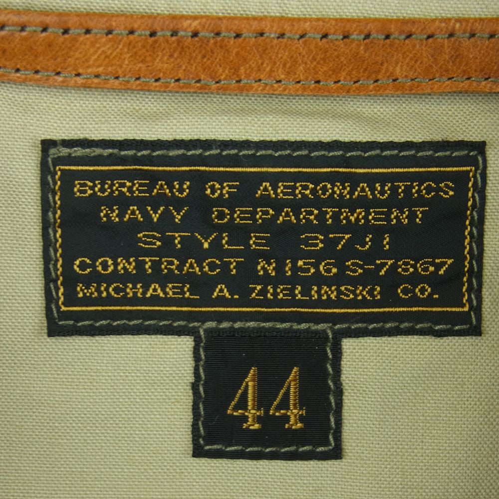 The REAL McCOY'S ザリアルマッコイズ MJ14011 37J1B FLYING CHIEFS タンカース フライング ミリタリー ジャケット カーキ系 44【中古】