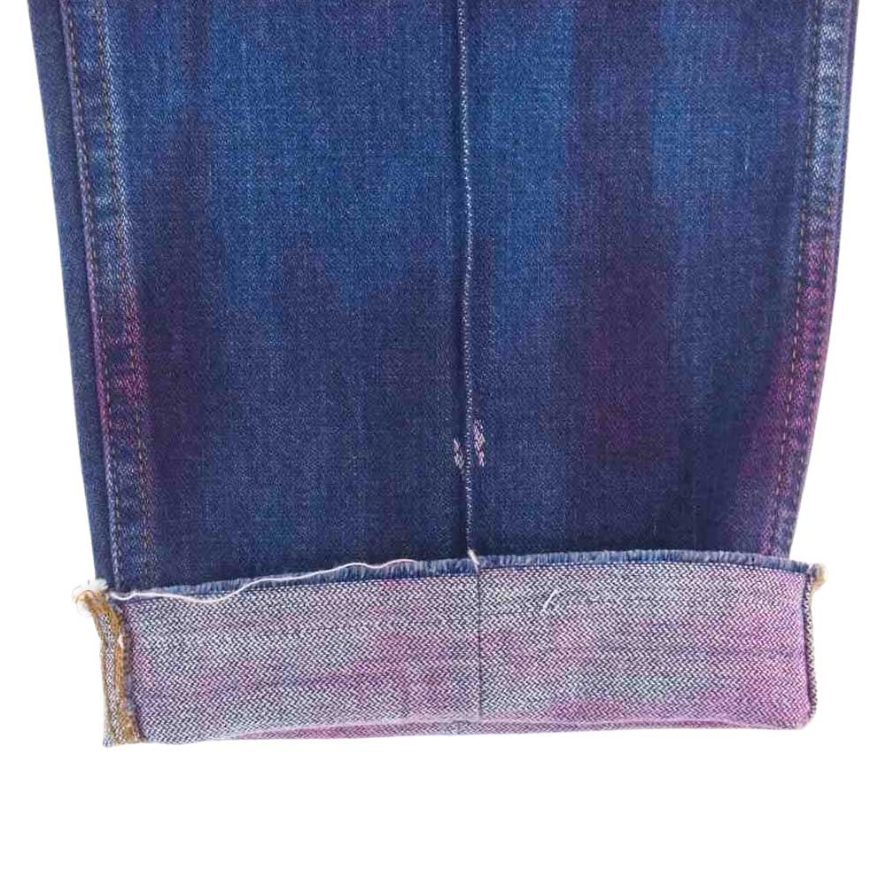 GUCCI グッチ 18AW 475254 ブリーチ加工 カットオフ センタープレス デニムパンツ ジーンズ ブルー系 ピンク系 38【中古】