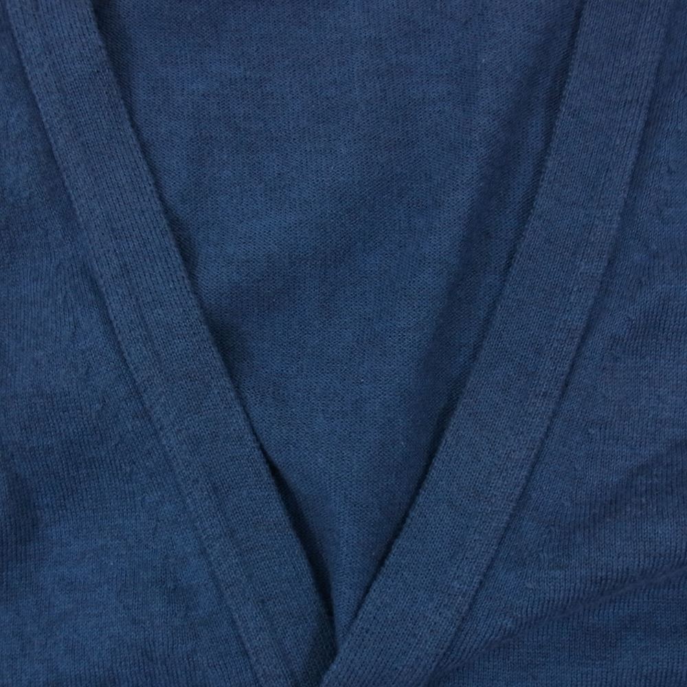JOHN SMEDLEY ジョンスメドレー コットン100％ 5B Vネック カーディガン ブルー系 S【中古】